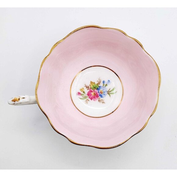 Paragon Vintage Double Warrant White Pink Floral Bone China Teacup And Saucer - Picture 7 of 11